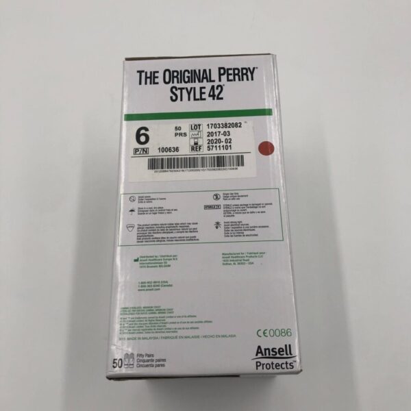Ansell 5711101 The Original Perry Style 42 Sz 6 (Box of 50) (X)