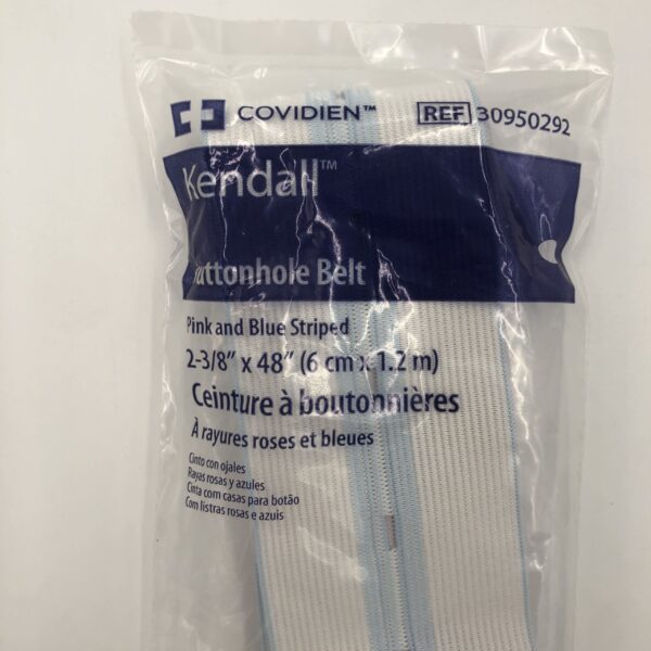 COVIDIEN 30950292 Kendall Buttonhole Belt Pink&Blue Striped 6cm x 1.2m