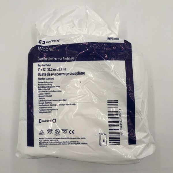COVIDIEN 3489 Webril Cotten Undercast Padding Regular Finish 6in x 12ft (PKG/6)