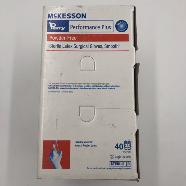 MCKESSON 20-1065 Perry Sterile Latex Surgical Gloves, Size 6.5 (40Pairs/Bx) (X)