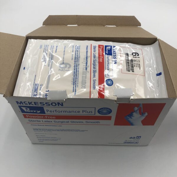 MCKESSON 20-1065 Perry Sterile Latex Surgical Gloves, Size 6.5 (40Pairs/Bx) (X)