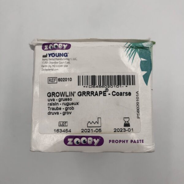 ZOOBY 602010 Prophy Paste Growlin Grrrape-Coarse (100/Bx)(X)