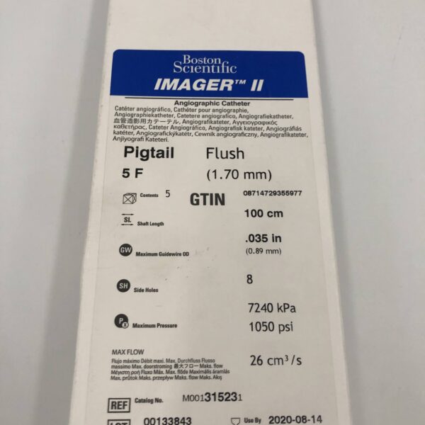 Boston Scientific 31523 Imager™ II PigTail Flush 5F (5/Box) (X)