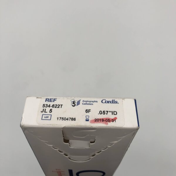 Cordis 534-622T JL5 INFINITI® Thrulumen® Angiographic Catheter 6F 100cm 0.057" ID (5/Box) (X)