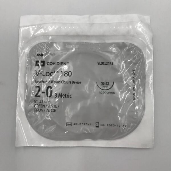 COVIDIEN VL0CL2145 V-Loc 180 Absorbable Wound Closure Device 2-0 Green