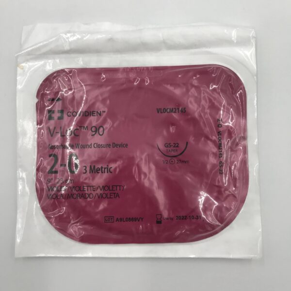 COVIDIEN VL0CM2145 V-Loc 90 Absorbable Wound Closure Device 2-0, Violet