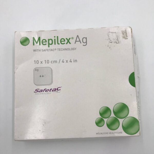 MOLNLYCKE 287100 Mepilex Ag Antimicrobial Soft Silicone Foam Dressing 4x4in (5/Bx) (X)