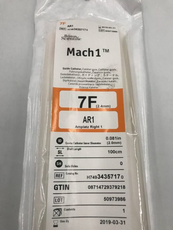 Boston Scientific 3435717 Mach1 AR1 Amplatz Right 1 Guide Catheter 7F (x)