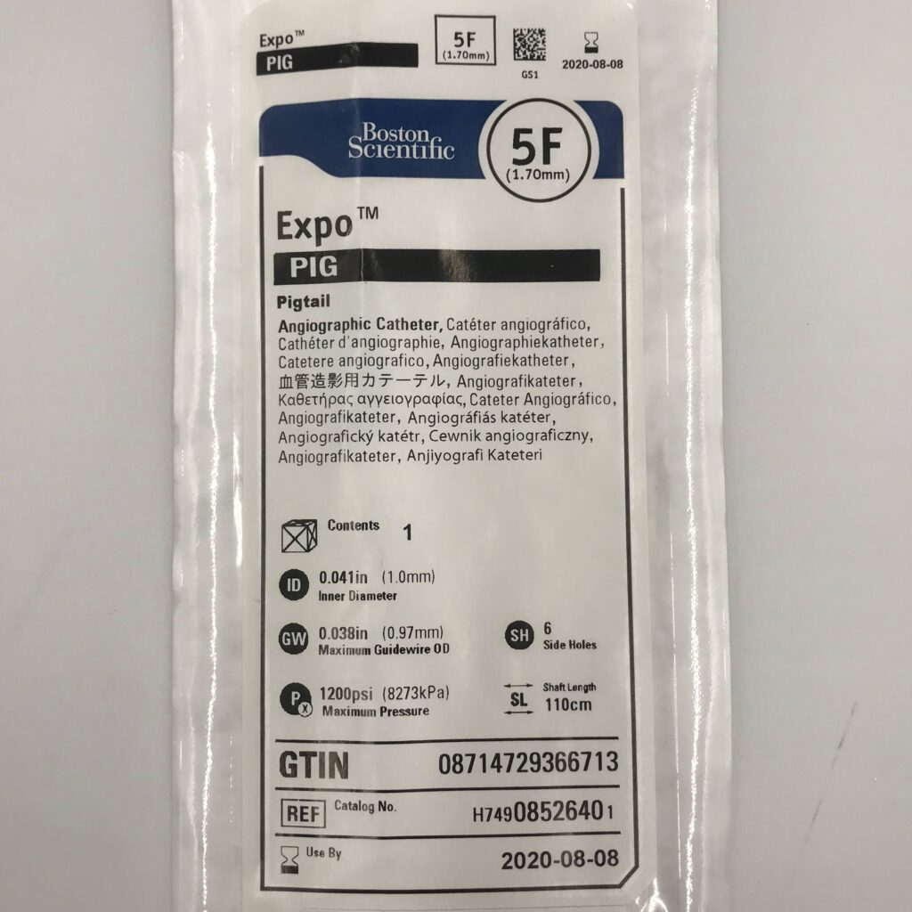Boston Scientific 0852640 Expo PIG Pigtail Angiographic Catheter