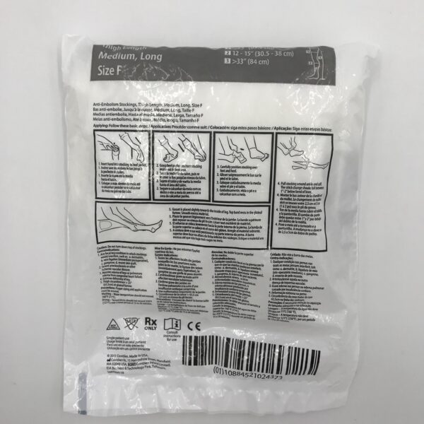COVIDIEN 3549LF T.E.D. Anti-Embolism Stockings Thigh Leng. Med-Long Size F (X)