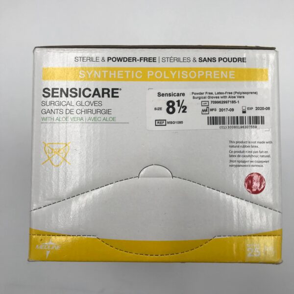 MEDLINE MSG1085 Sensicare Surgical Gloves, Size 8.5 (25pairs/Bx) (X)
