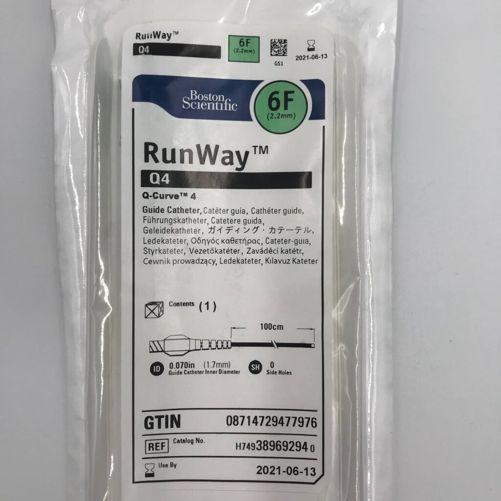 Boston Scientific 38969294 RunWay Q4 Q-Curve 4 Guide Catheter 6F