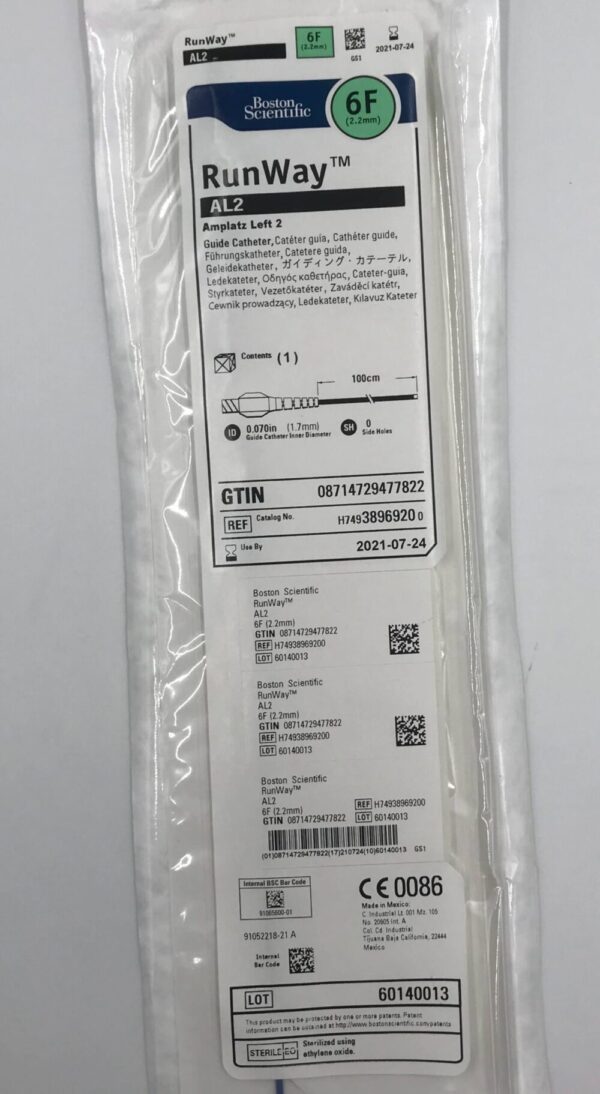 Boston Scientific 3896920 RunWay AL2 Amplatz Left 2 Guide Catheter 6F (x)
