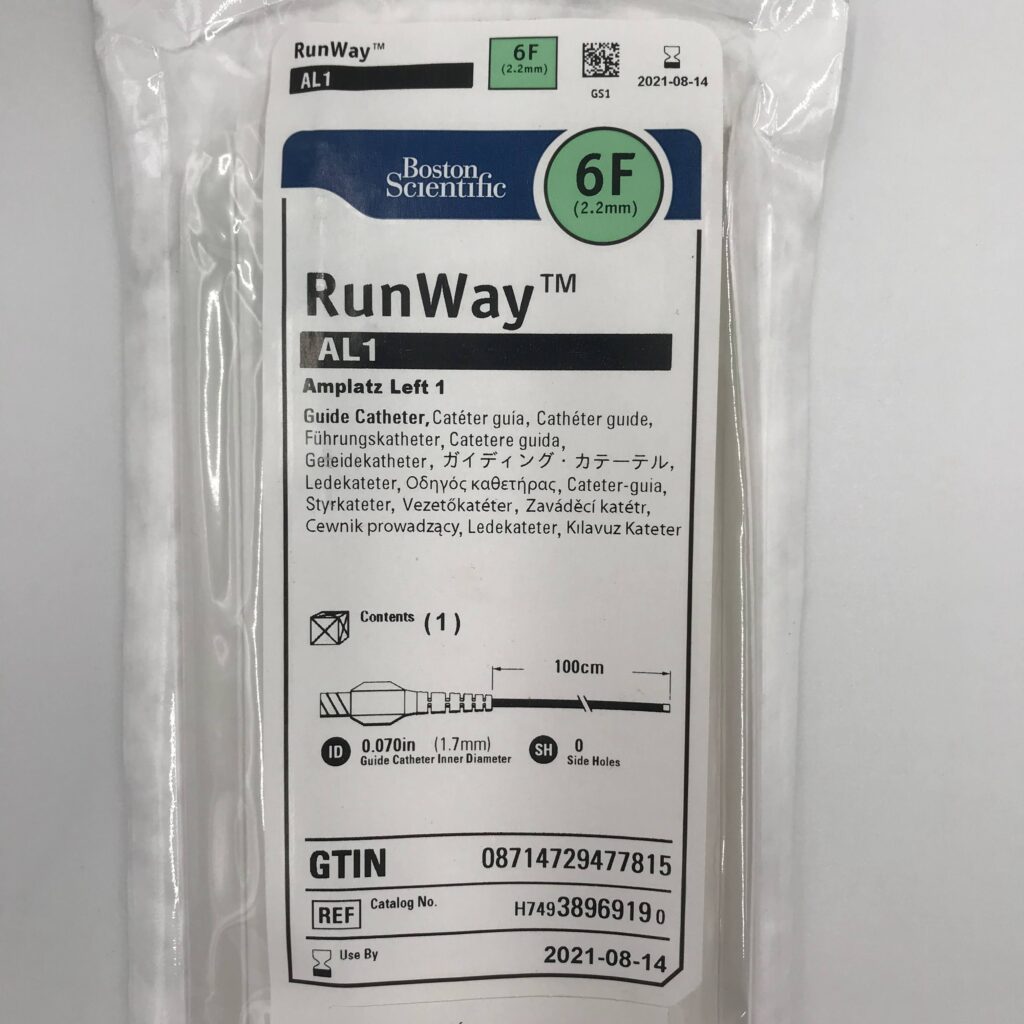 Boston Scientific 3896919 RunWay AL1 Amplatz Left 1 Guide Catheter