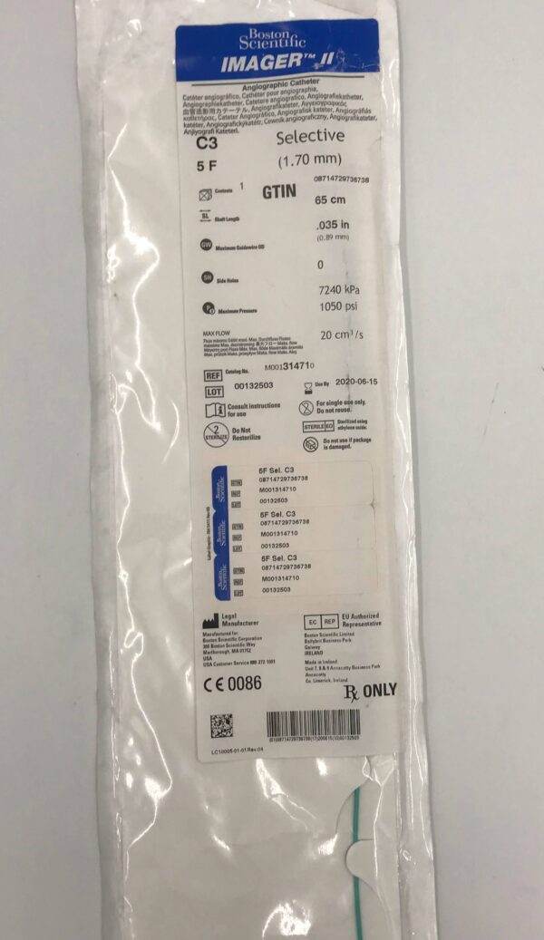 Boston Scientific 31471 Imager II C3 Selective Angiographic Catheter 5F (x)