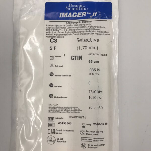Boston Scientific 31471 Imager II C3 Selective Angiographic Catheter 5F (x)