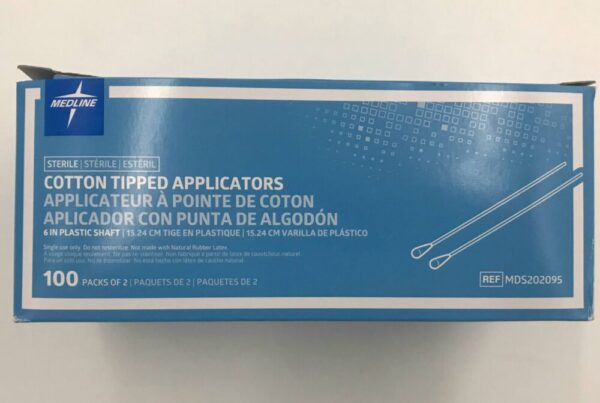 Medline MDS202095 Cotton Tipped Applicators Packs of 2 (100packs/Box)