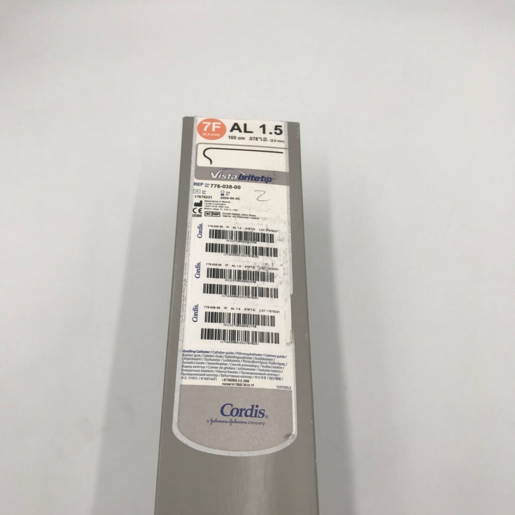 Cordis 778-038-00 AL 1.5 Vista BriteTip® Guiding Catheter 7F 100cm