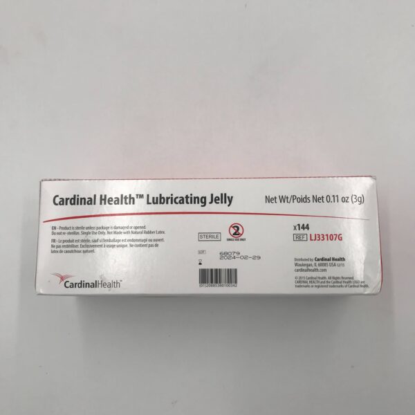 Cardinal Health LJ33107G Lubricating Jelly Net. Wt 0.11 oz.(144/Box) (X)