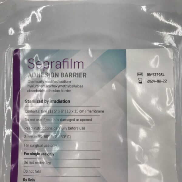 Seprafilm 4301-02 Adhesion Barrier Sterilized By Irradiation 5" x 6" membrane