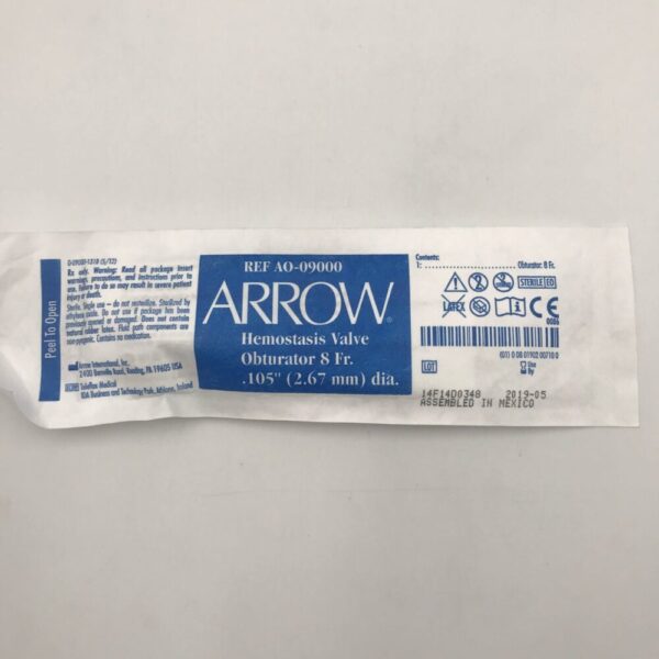 Arrow AO-09000 Hemostasis Valve Obturator 8Fr. .105"(2.67mm) dia. (X)