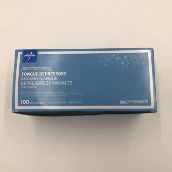 Medline MDS202075 Tongue Depressors 6in (15.24cm) (100/Box)