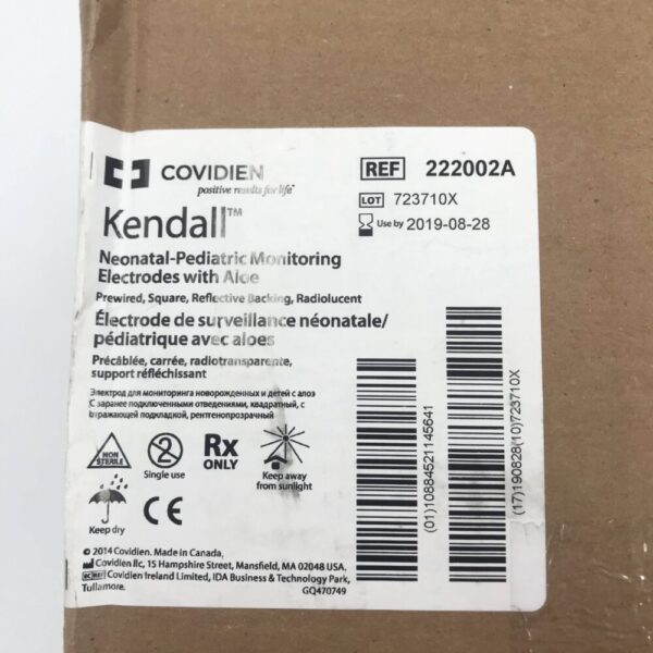 Covidien 222002A Kendall Neonatal-Pediatric Monitoring Electrodes with Aloe (CASE/300) (X)