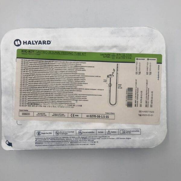 HALYARD 0270-16-1.5-15 MIC-KEY Gastric-Jejunal Feeding Tube Kit 16Fr (X)