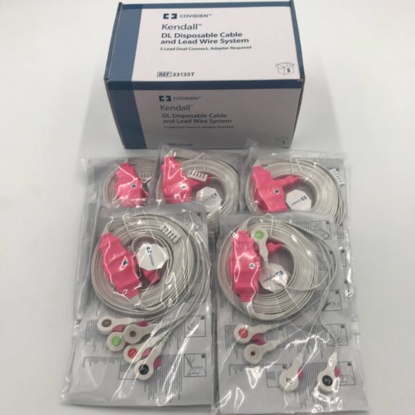 COVIDIEN 33135T Kendall DL Disposable Cable and Lead Wire System (5/Box)