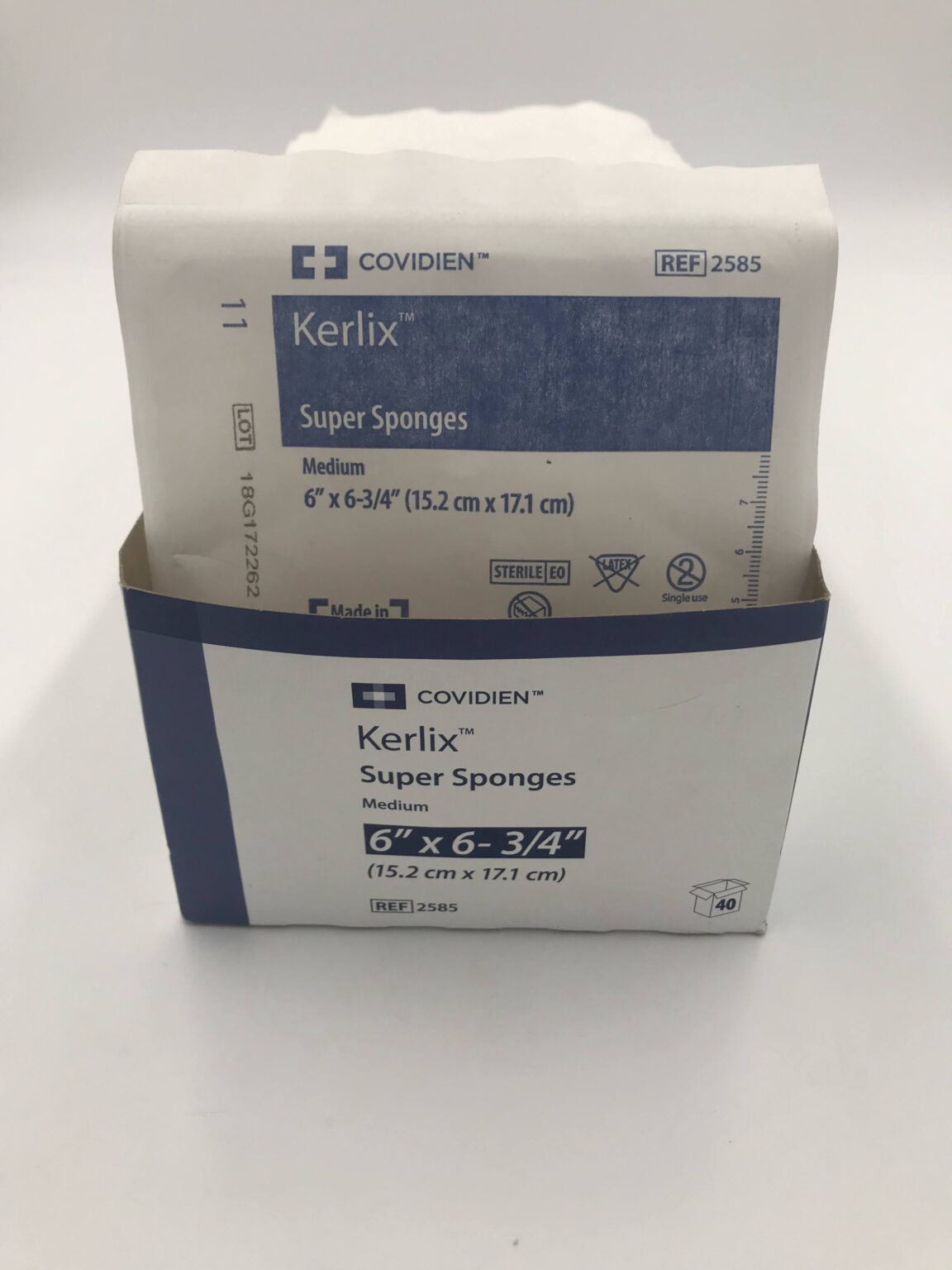 Clo2 Kurlex COVIDIEN 2585 Kerlix Super Sponges Med. 6in x 6-3/4in (40/Box) - GB ...