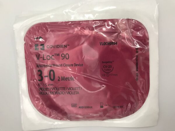 COVIDIEN VL0CM0804 V-Loc 90 Absorbable Wound Closure Device 3-0 Violet (X)