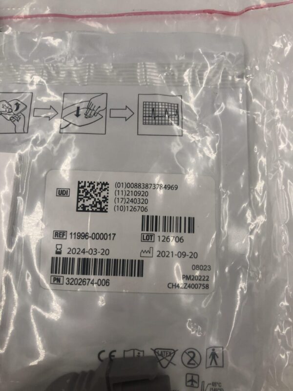 PHYSIO CONTROL 11996-000017 Quick-Combo Adult Pacing/Defibrillation/ECG Electrodes with REDI-PAK Preconnect System