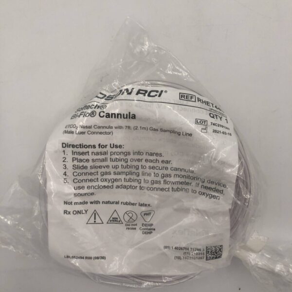 TELEFLEX RHET44U Hudson RCI SofTech Bi-Flo Cannula 7ft.
