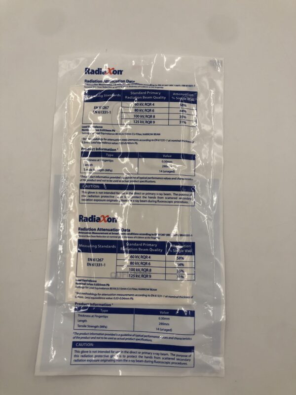 WRP XR496500 RadiaXon Radiation Protection Gloves Size 6.5 (X)