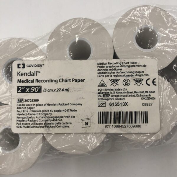 COVIDIEN 30725389 Kendall Medical Recording Chart Paper 5cm x 27.4m (10/Pkg)