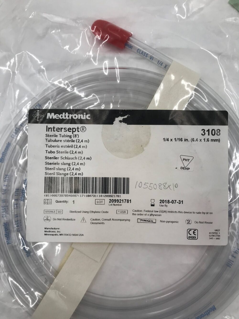 MEDTRONIC 3108 Intersept Sterile Tubing 8' (X)