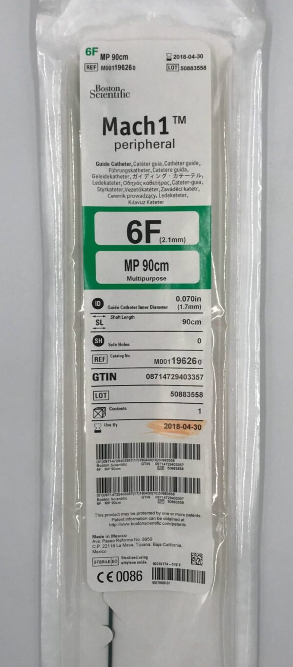 Boston Scientific 19626 Mach1 Peripheral MP 90cm Multipurpose Guide Catheter 6F (x)