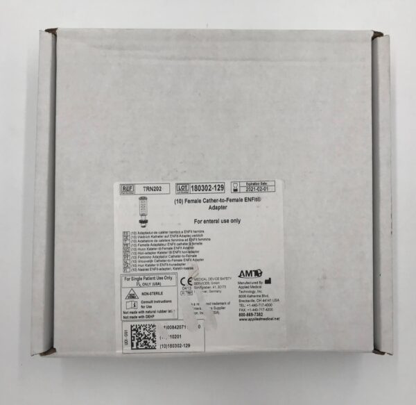 Applied Medical TRN202 Female Cather-to-Female ENFit Adapter (10/Box) (X)