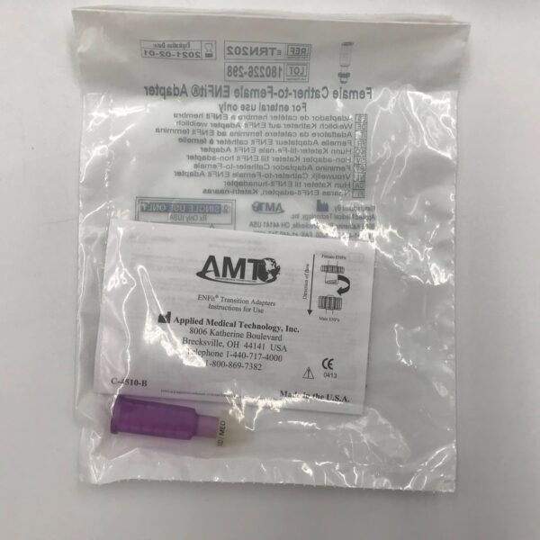 Applied Medical TRN202 Female Cather-to-Female ENFit Adapter (10/Box) (X)