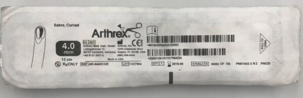 Arthrex AR-8400CSR Sabre, Curved 4mm 13cm (x)