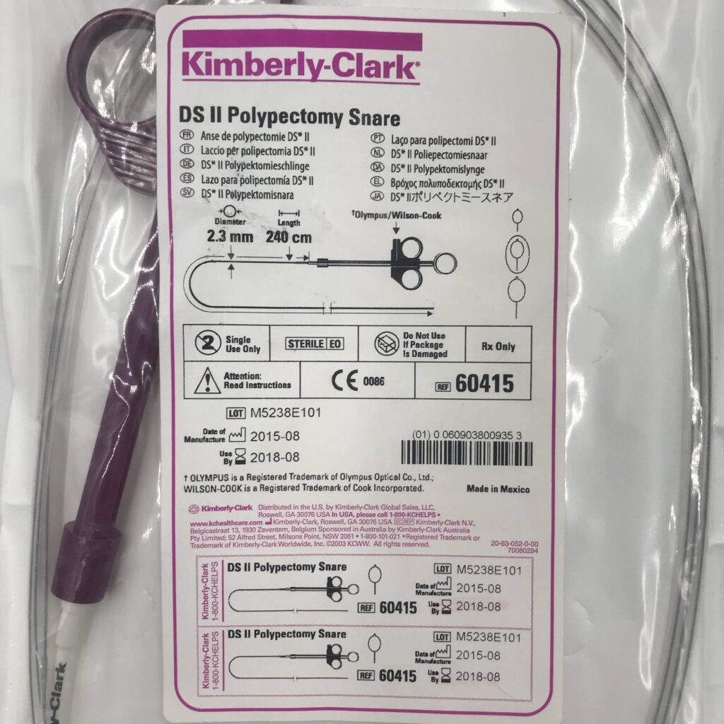 Kimberly-Clark 60415 DS II Polypectomy Snare, 2.3mm (x) - GB TECH USA