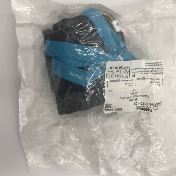 Zimmer 60-7070-102 Tourniquet Cuff, DPSB, w/PLC (Lt. Blue) 12" (Reprocessed by MedLine) (x)