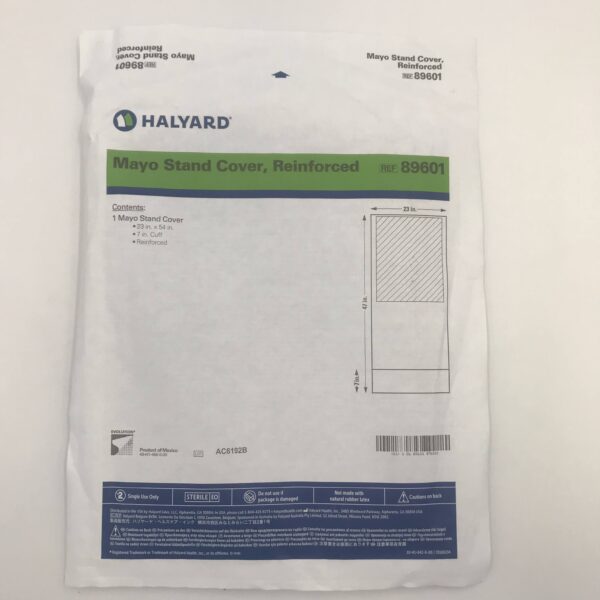 HALYARD 89601 Mayo Stand Cover, Reinforced 23in x 54in