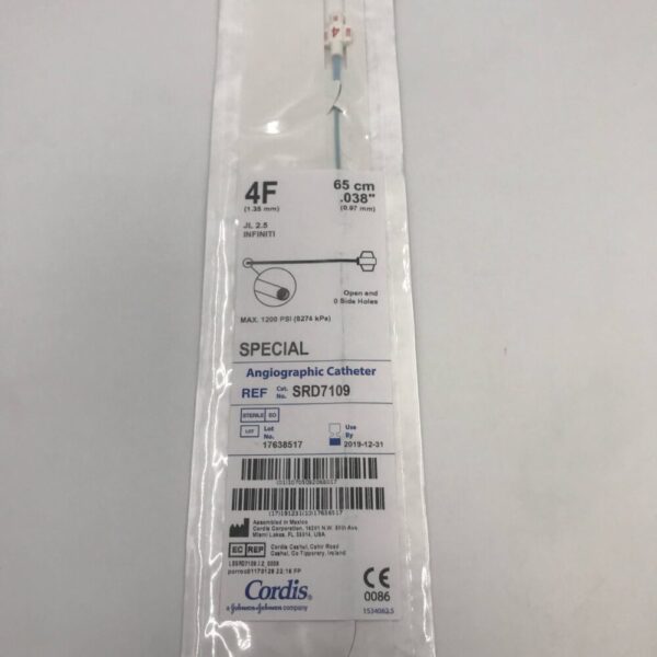 Cordis SRD7109 JL 2.5 Infiniti 4F (1.35mm) Special Angiographic Catheter 65cm .038" (0.97mm) (X)