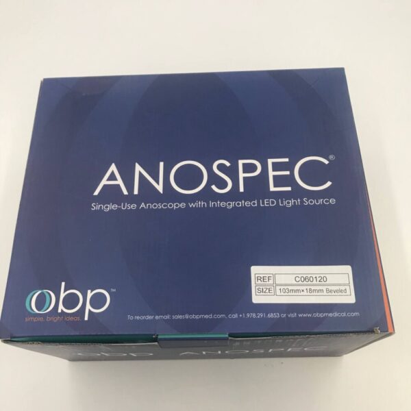 OBP C060120 Anospec Single Use Anoscope with Integrated Led Light Source Size 103mm x 18mm Beveled (Box/20) (X)