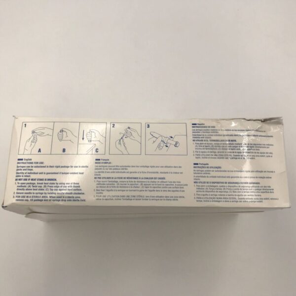 Tyco 535788 Kendall Monoject Syringes with Eccentric Luer Tip 35mL (26/Box)