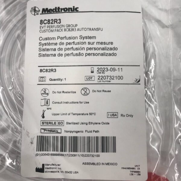 Medtronic 8C82R3 Custom Perfusion System. Custom Pack Autotransfusion