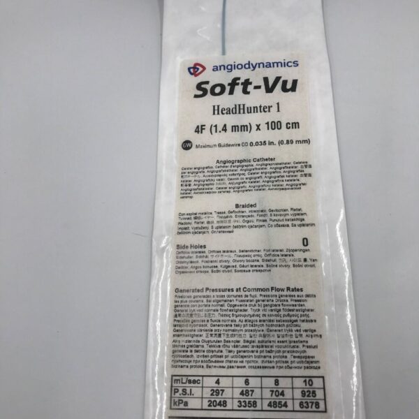 AngioDynamics 10707501 Soft-Vu Angiographic Catheter HeadHunter 1 4F x 100cm (X)