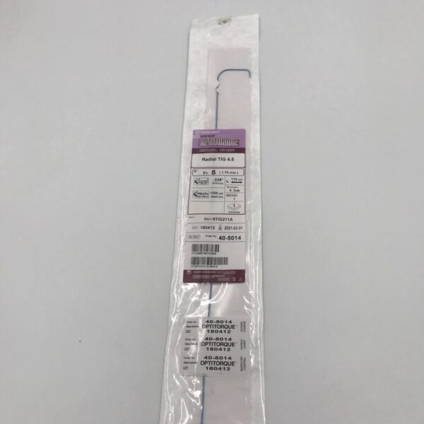 Terumo 40-5014 RadioFocus Optitorque Angiographic Catheter Radial TIG 4.5, 110cm, Fr. 5 (X)