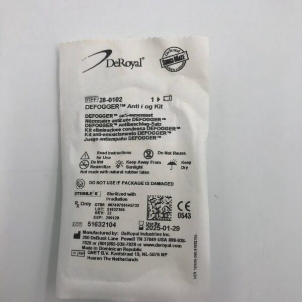 DeRoyal 28-0102 Defogger Anti Fog Kit (20/Box)